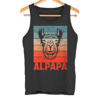 Damen Papa Alpaka Alpapaatertag Bester Frischgebackenerater Mit-Ausschnitt Tank Top - Geschenkecke