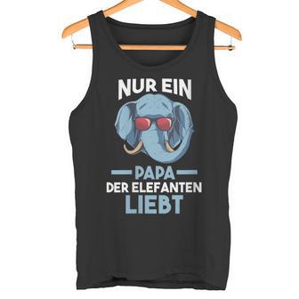 Damen Papaateratertag Elefantpapa Elefant Mit-Ausschnitt Tank Top - Geschenkecke