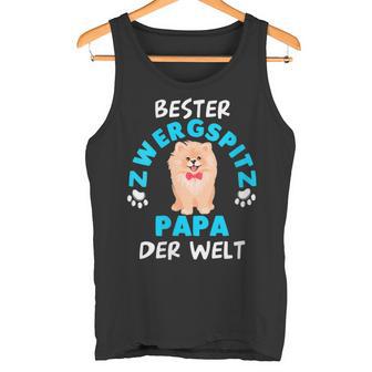 Damen Pomeranian Zwergspitz Papaatertag Papa Mit-Ausschnitt Tank Top - Geschenkecke