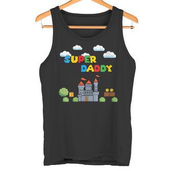 Damen Super Papa Gamer Daddy Super Daddi Mit-Ausschnitt Tank Top - Geschenkecke