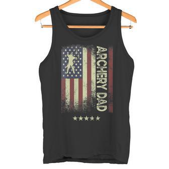 Damen Usa Amerikanische Flagge – Bogenschießen Papa Mit-Ausschnitt Tank Top - Geschenkecke