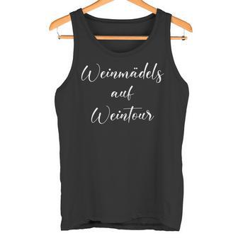 Damen Weinmädels Auf Weintour Rotwein Weintrinkerin Weinfest Wein Tank Top - Geschenkecke