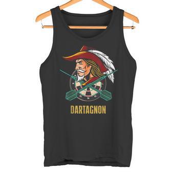 Dartagnan Dart Musker Darts Bullseye Retro Tank Top - Geschenkecke