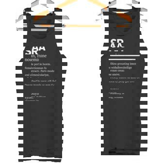 Definición Sara Nombre Sara Nombre Sara Camiseta sin mangas - Regaloses