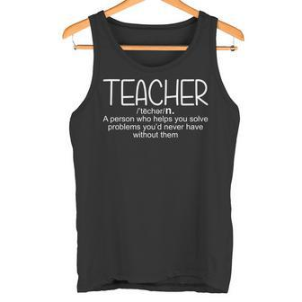 Definition Lehrer Schüler Tank Top - Seseable