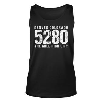 Denver Colorado Grunge Art 5280 T Tank Top | Mazezy