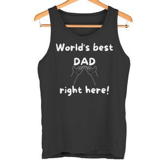 Der Beste Papa Der Welt Genau Hier Tank Top - Geschenkecke