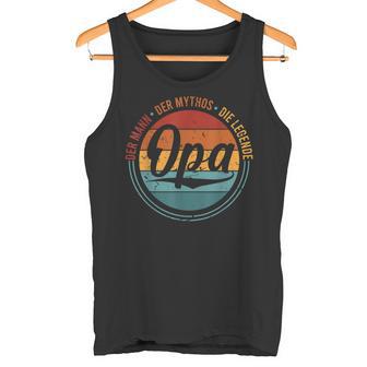 'Der Mann Der Mythos Die Legend Grandpa Grandfather Dad Grandpa Tank Top - Geschenkecke