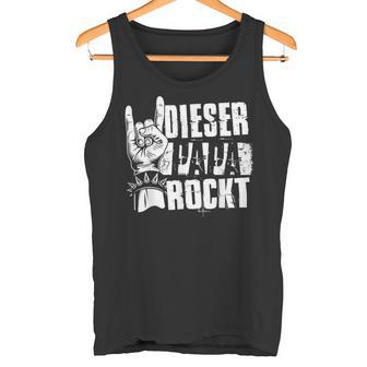 Dieser Papa Rockt Heavy Metal Rocker Rock & Roll Papa Tank Top - Geschenkecke