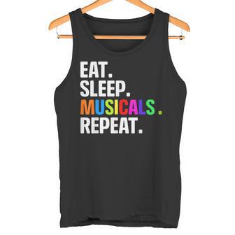 Divertido Eat Sleep Musicals Repeat Camiseta sin mangas - Regaloses