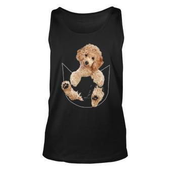Dog Lovers Poodle In Pocket Dog Face Tank Top | Mazezy