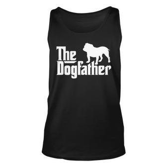 The Dogfather Bulldog Men's English Bulldog Dad Tank Top | Mazezy