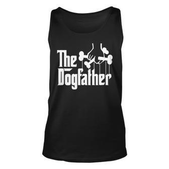 The Dogfather Dog Dad Fathers Day Gif Dog Lover Tank Top | Mazezy UK