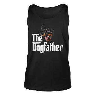 The Dogfather Rottweiler Dog Owner Dog Lover Tank Top | Mazezy
