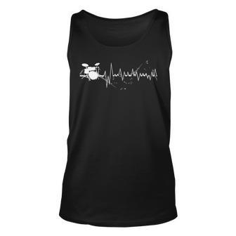Drumming Is The Heartbeat Of Life Drummers Fun Tank Top | Mazezy