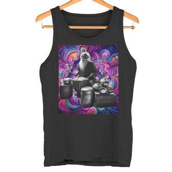 Drumming Tess Für Den Old Man Psychedelic Street Drummer Tank Top - Seseable