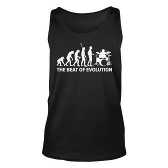 Drums The Beat Of Evolution Drummer Tank Top | Mazezy