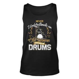 Drums Old Woman Drummer Girl Women Tank Top | Mazezy