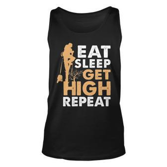 Eat Sleep Get High Repeat Arborist Tank Top | Mazezy