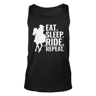 Eat Sleep Ride Repeat Horse Lovers Tank Top | Mazezy