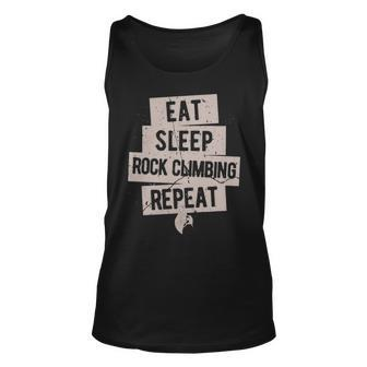 Eat Sleep Rock Climbing Repeat Tank Top | Mazezy