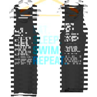 Eat Sleep Swim Repeat Natación Camiseta sin mangas - Regaloses