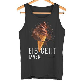 Eis Geht Immer Eisparele Eiscafe Schokoladeneis Orange Tank Top - Seseable