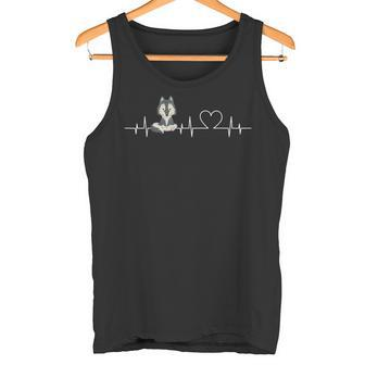 Ekg-Herzschlag Wolf With Wolves S Tank Top - Seseable
