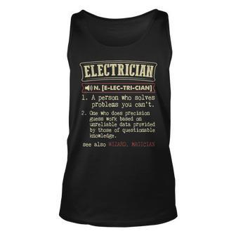 Electrician Dictionary Definition Tank Top | Mazezy
