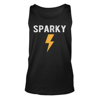 Electrician Sparky Nickname Lightning Bolt Tank Top | Mazezy