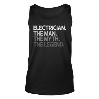 Electrician The Man Myth Legend Tank Top | Mazezy