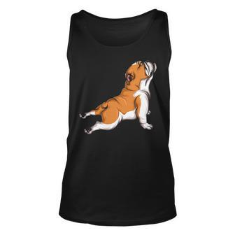 English Bulldog Yoga Dog Lover Namaste Tank Top | Mazezy