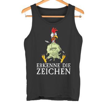 Erkenne Die Signserrückt Angratt Cockerel Tank Top - Geschenkecke