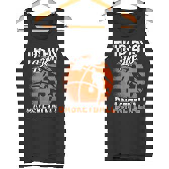A Este Chico Le Encanta El Baloncesto Partido Jugador Camiseta sin mangas - Regaloses