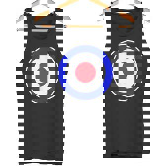 Estilo Retro Diseño De Círculos Rojo Blanco Azul Y Blanco Camiseta sin mangas - Regaloses