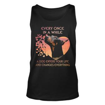 Everyce In A While A Dog Enters Your Life Doberman Tank Top | Mazezy