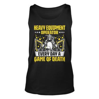 Excavator Driver Game Of Death Heavy Equipment Operator Tank Top | Mazezy