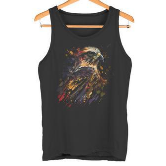 Falkeogel Bunt Farbeogel Raubvogel Falke Fan Tank Top - Geschenkecke