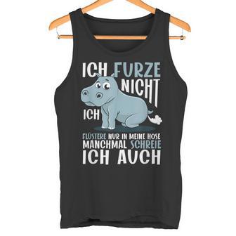 With Fart Hippo Ich Furze Nicht Ich Fuüstere Nur Tank Top - Geschenkecke