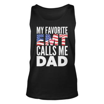 My Favorite Emt Calls Me Dad Emt Father Tank Top | Mazezy
