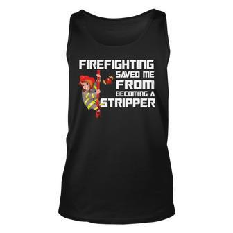 Firefighter Saved Me Tank Top | Mazezy