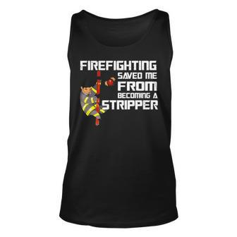 Firefighting Saved Me Firefighter Tank Top | Mazezy