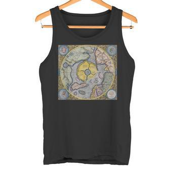 Flat Earth Antique Map Tank Top - Seseable