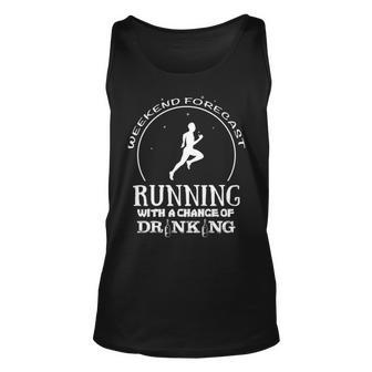 Weekend Forecast Mountain Running With A Chance Of Drinking Tank Top | Mazezy UK