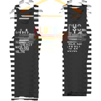 Never Forget Pluto Estilo Retro Divertido Espacio Divertido Ciencia Divertida Camiseta sin mangas - Regaloses