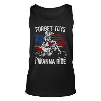 Forget Toys I Wanna Ride Motocross Dirt Bike Tank Top | Mazezy