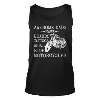 Beard Awesome Dad Beard Tattoos And Motorcycles Tank Top | Mazezy AU
