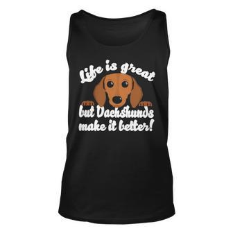 Dachshund Apparel Life Is Great Tank Top | Mazezy