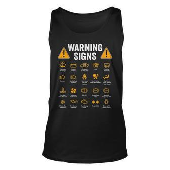 Driving Warning Signs 101 Auto Mechanic Driver Tank Top | Mazezy UK