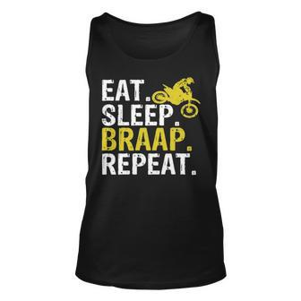 Eat Sleep Braap Repeat Braap Dirt Bike Tank Top | Mazezy